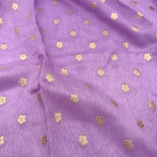Mauve & Gold Woven Dola Jacquard Fabric By the Yard - Image 2