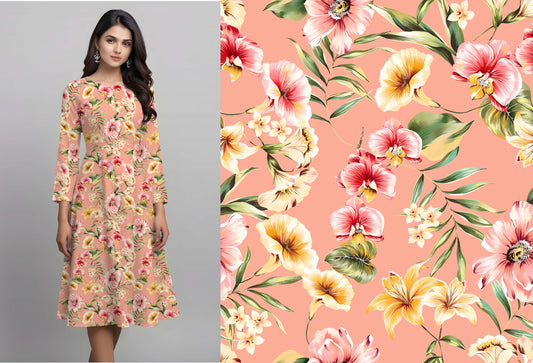 Tropical Floral Print - CC - 10000 - Image 1