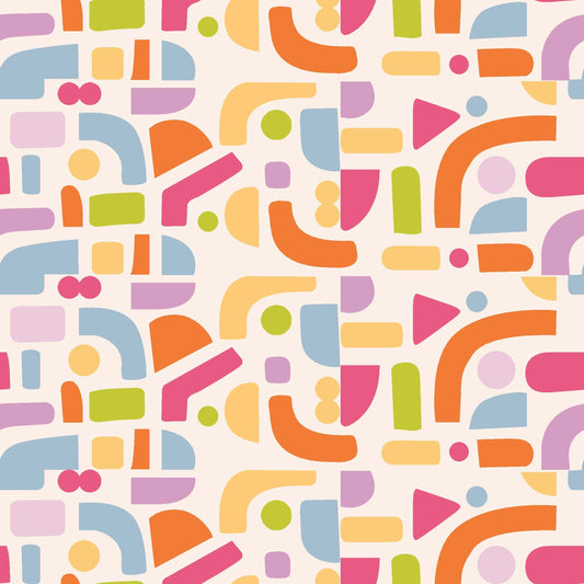 Playful Retro Geometric Pattern - CC - 10003 - Image 1