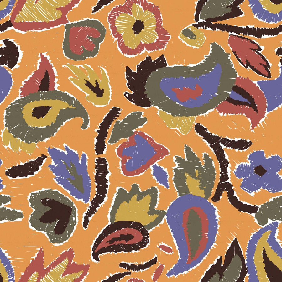 Floral Mustard Print - CC-1101 - Image 1
