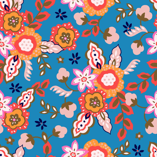 Blue Floral Pattern - CC - 1117 - Image 1