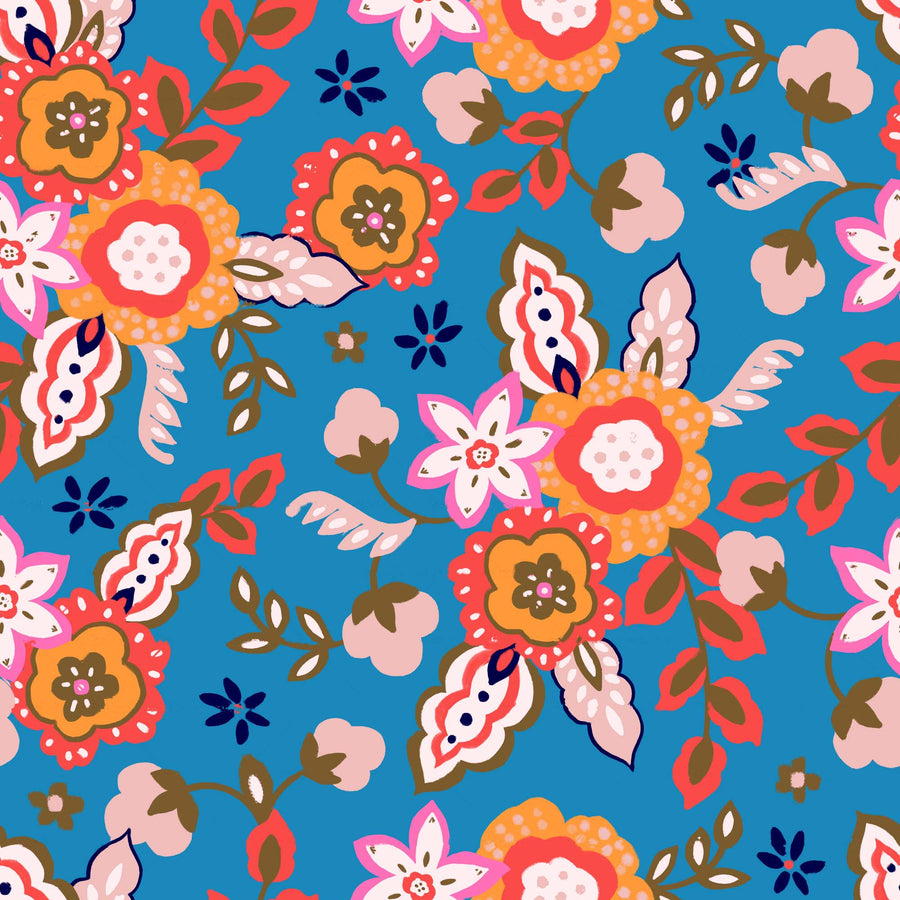Blue Floral Pattern - CC - 1117 - Image 1