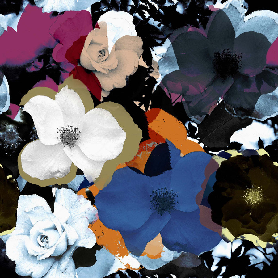 Dark Moody Contrast Floral Pattern - CC - 1154 - Image 1