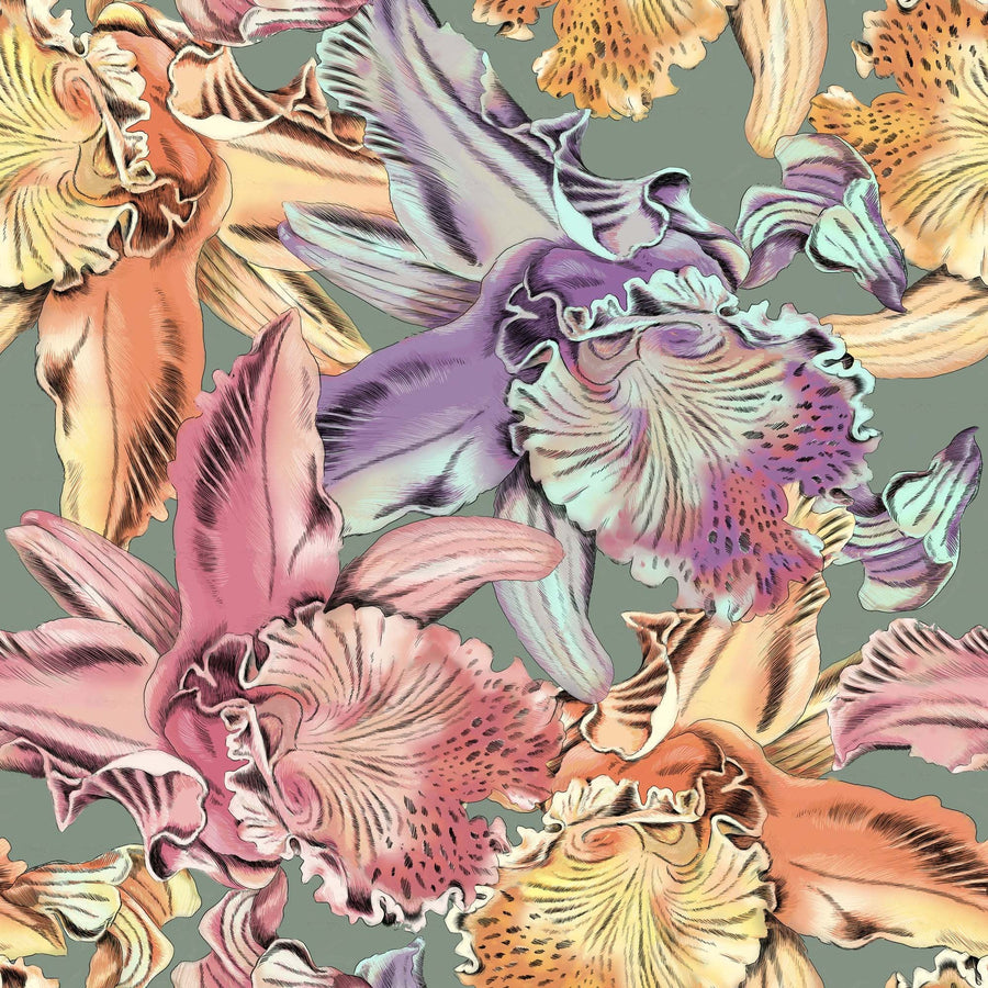 Orchid Garden Seamless Pattern - CC - 1155 - Image 1