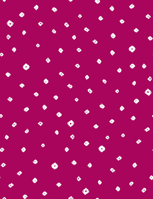 White Irregular Bandhani Dots Pattern - CC - 1162 - Image 1