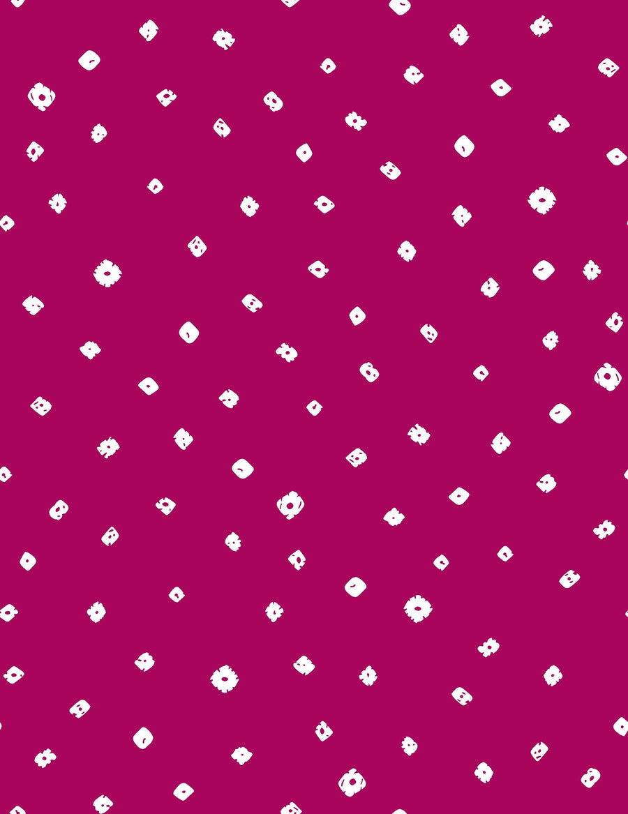 White Irregular Bandhani Dots Pattern - CC - 1162 - Image 1