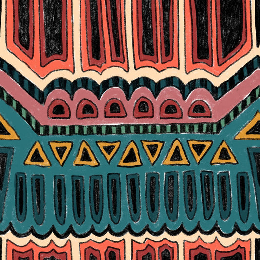 Hand - Drawn Art- folk Aesthetic - CC - 1170 - Image 1