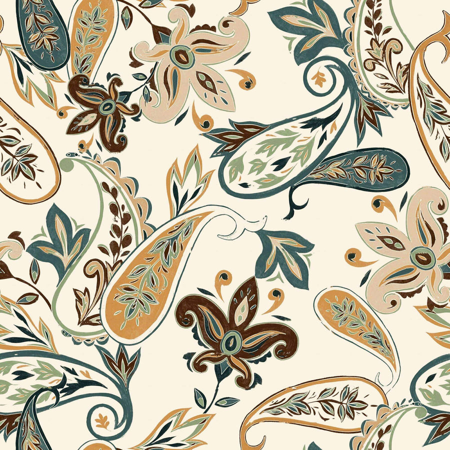 Earthy Color Paisley Pattern - CC - 1179 - Image 1