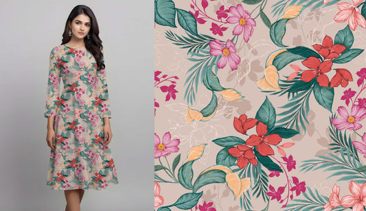 Pink Floral Pattern - CC - 1201 - Image 1