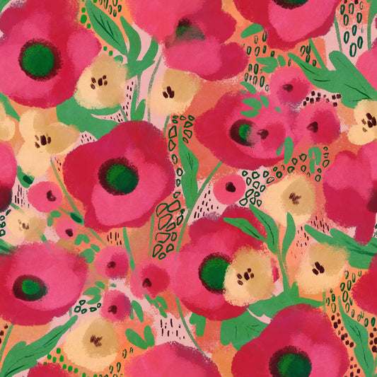 Bold Pink Floral - CC - 1202 - Image 1