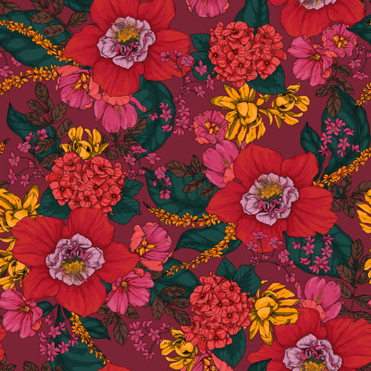 Rich Color Floral Pattern - CC - 1205 - Image 1