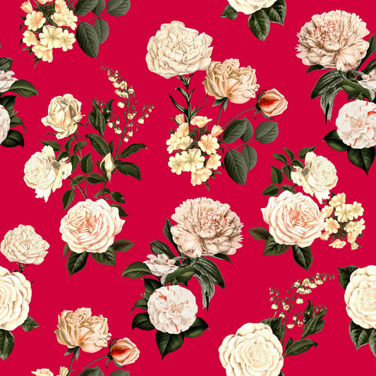 Red Elegant Floral Pattern - CC - 1223 - Image 1