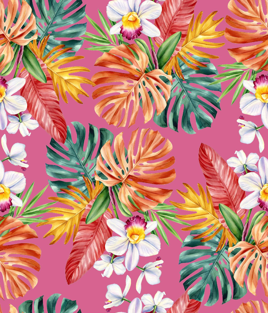 Tropical Pink Flowers Pattern - CC - 1228 - 01 - Image 1