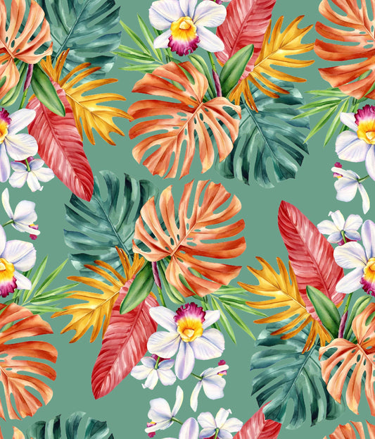 Tropical Flowers like Pattern - CC - 1228 - 02 - Image 1