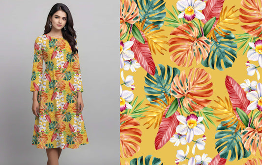 Tropical Flowers like Pattern - CC - 1228 - 04 - Image 1