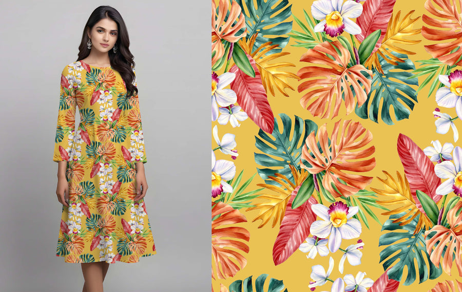Tropical Flowers like Pattern - CC - 1228 - 04 - Image 1
