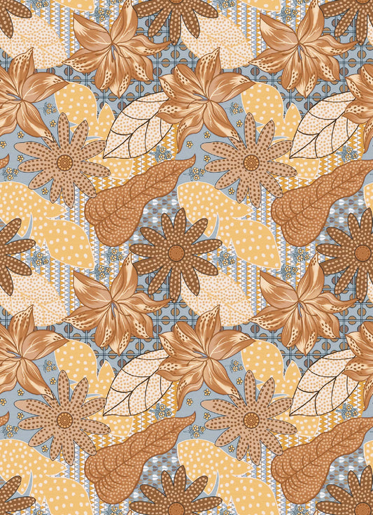 Folk Art Inspired Floral Pattern - CC - 1238 - 2 - Image 1