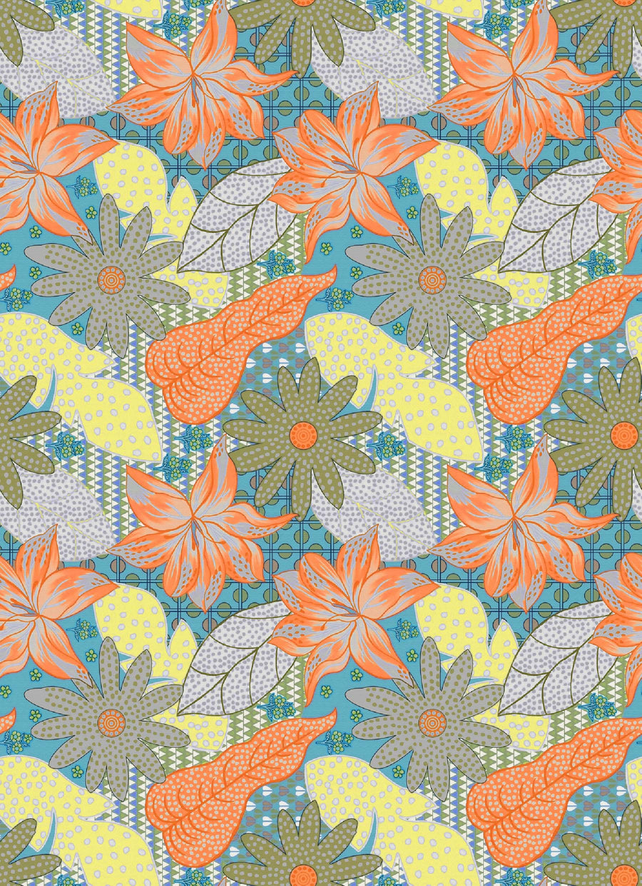 Folk Art Inspired Floral Pattern - CC - 1238 - 3 - Image 1