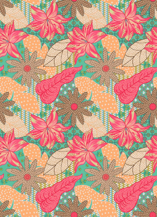 Folk Art Inspired Floral Pattern - CC - 1238 - Image 1