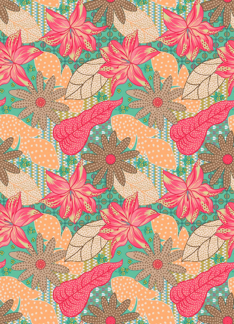 Folk Art Inspired Floral Pattern - CC - 1238 - Image 1