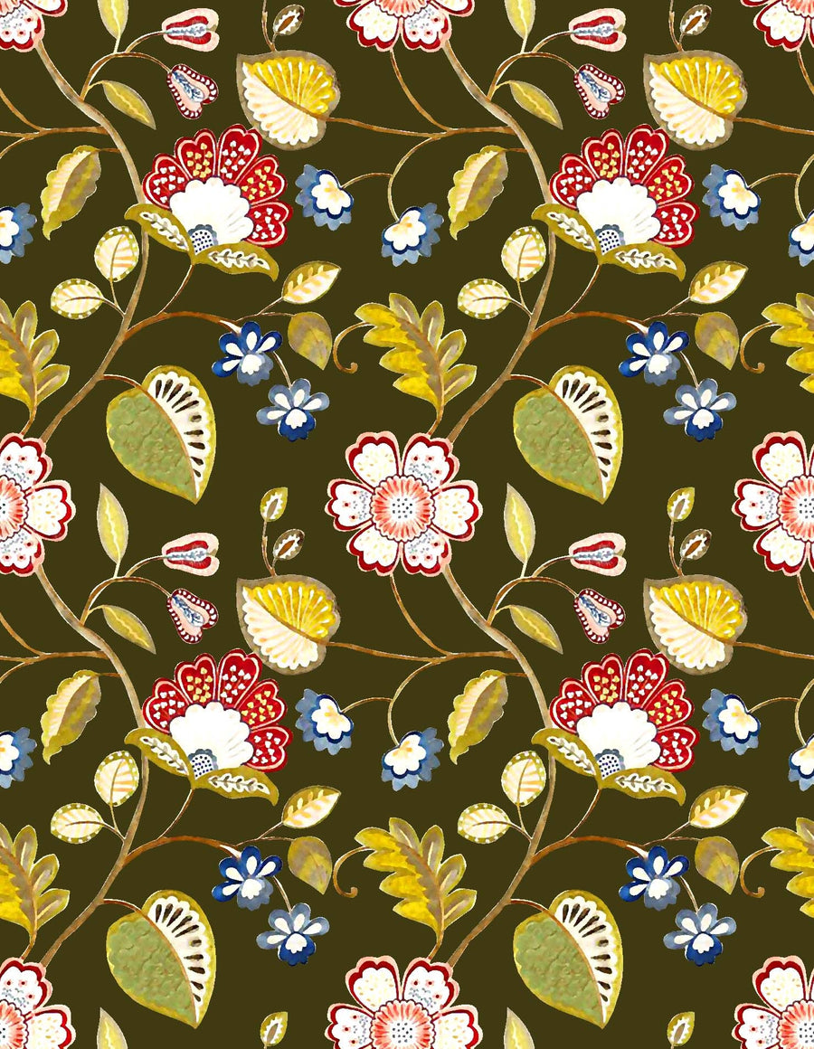 Stylized Flowers Pattern - CC - 9766 - Image 1
