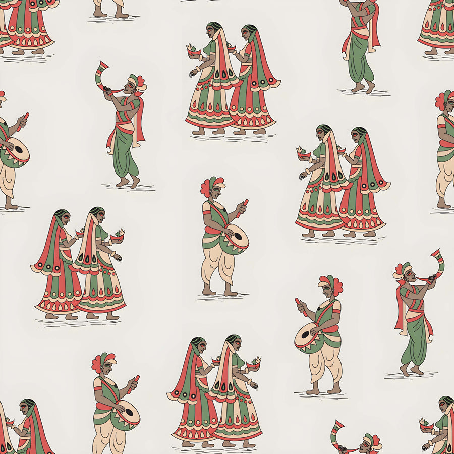 Indian Wedding Dance Pattern - CC - 9784 - Image 1