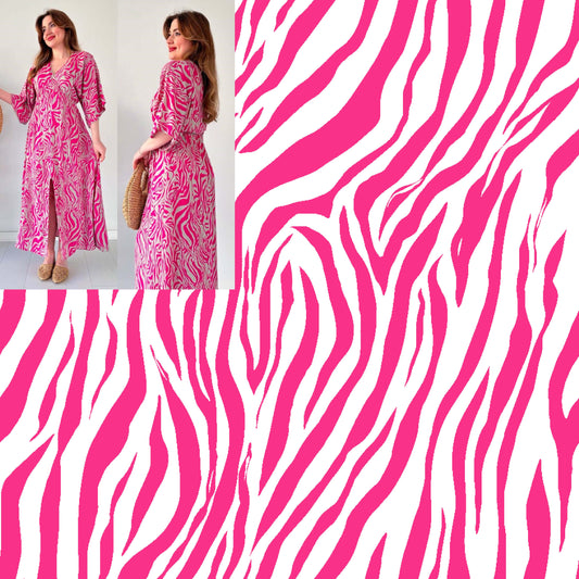 Hot Pink Zebra Stripe Pattern - CC - 9796 - Image 1