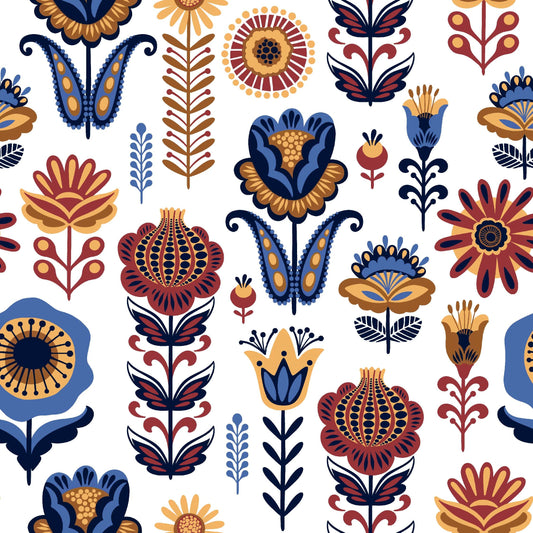 Slavic Folk Art Floral Pattern - CC - 9895 - Image 1