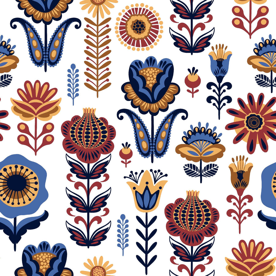 Slavic Folk Art Floral Pattern - CC - 9895 - Image 1