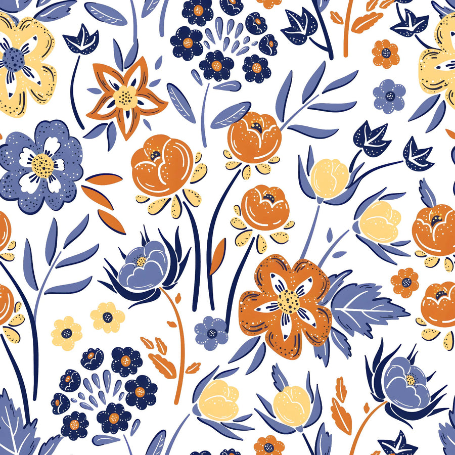 Rustic Autumn Floral Pattern - CC - 9899 - Image 1