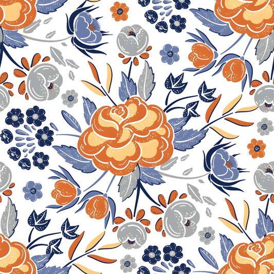 Vibrant Doodle Flower Garden Pattern - CC - 9900 - Image 1