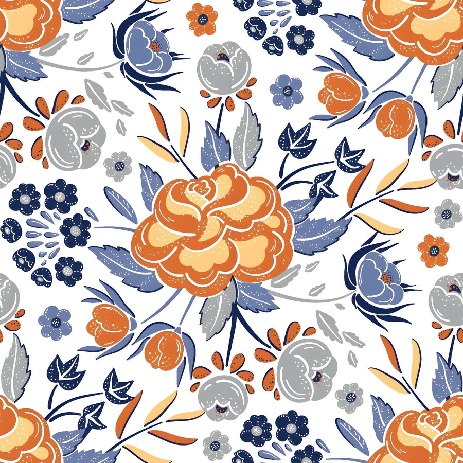 Vibrant Doodle Flower Garden Pattern - CC - 9900 - Image 1