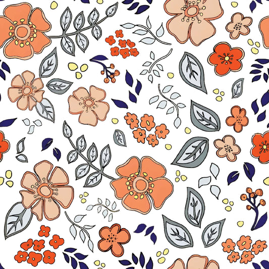 Boho Floral and Leaf Pattern - CC - 9902 - Image 1