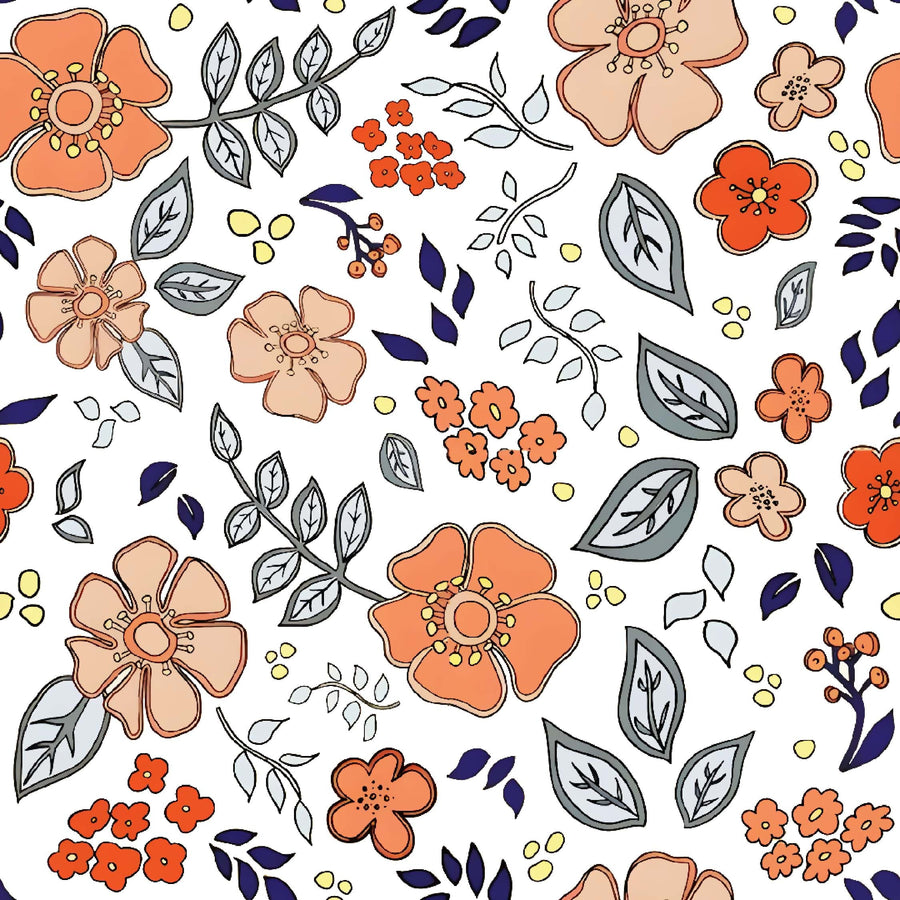 Boho Floral and Leaf Pattern - CC - 9902 - Image 1