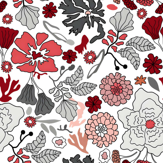 Modern Graphic Floral Pattern - CC - 9903 - Image 1