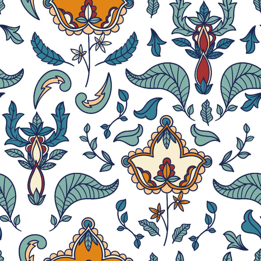Hand Drawn Persian Carpet Pattern - CC - 9906 - Image 1
