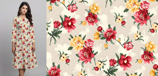 Vivid Red Lily Pattern - CC - 9997 - Image 1