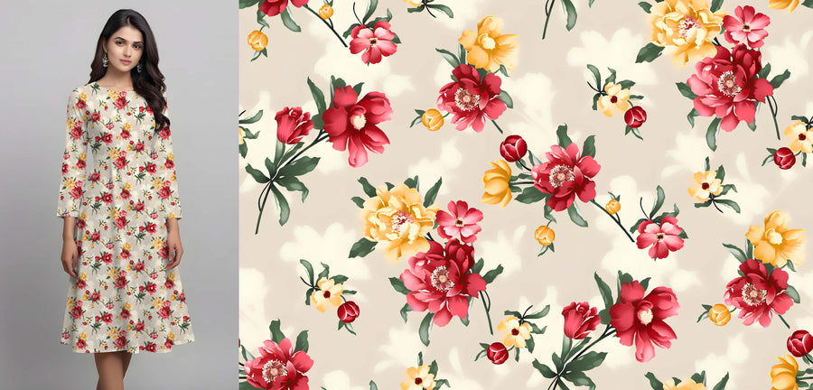 Vivid Red Lily Pattern - CC - 9997 - Image 1