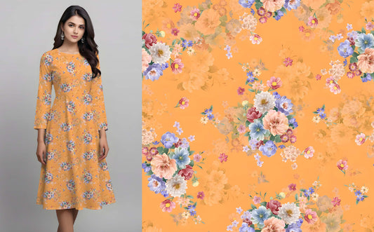 Warm Floral Scatter Pattern - CC - 9998 - Image 1