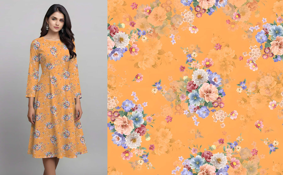 Warm Floral Scatter Pattern - CC - 9998 - Image 1