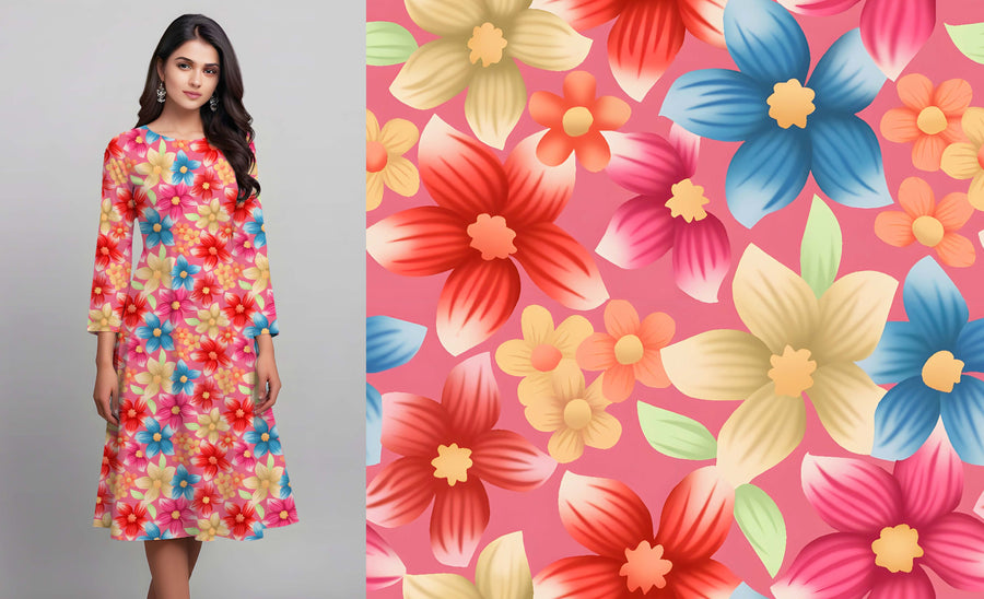 Bright and Bold Floral Pattern - CC - 9999 - Image 1