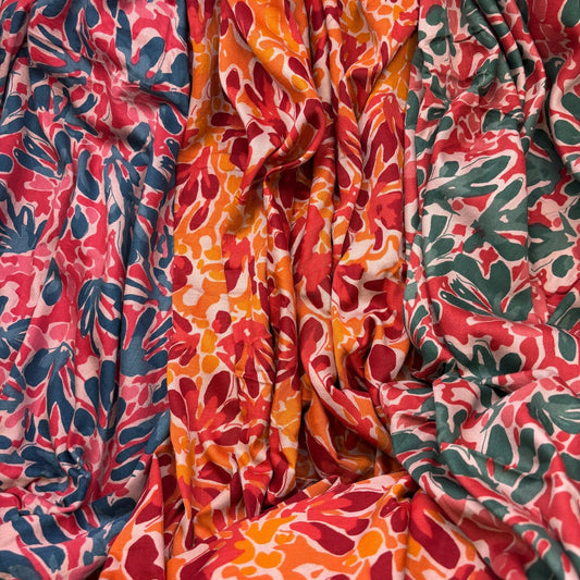 Deadstock Floral Bundle - 3 Colors, 6 Yards + Free Shipping