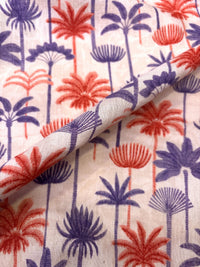 Beach Tree Cotton Print Fabric By The Yard