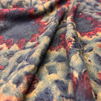Pashmina Silk Feel Fabric with Handblocked Prints | Natural Fruit-Dyed Handblock Fabric for Sewing, Crafts & DIY - Light Green - Image 3