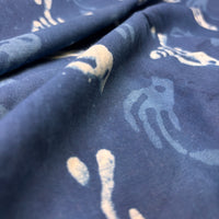 Dabu Indigo Handblock Cotton Print - Bird Pattern Print - Image 3