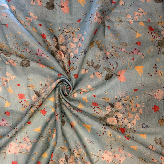 Florals Cotton Print Fabric By the Yard - 3 Colors - Image 1