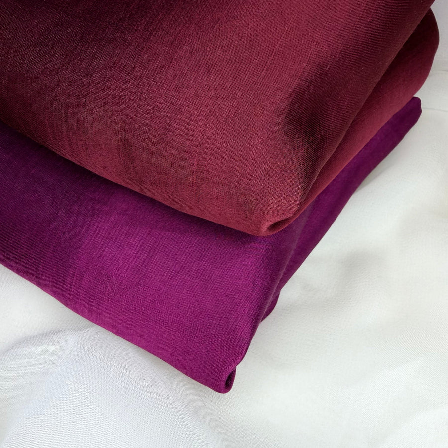 Ontario Blend Scrap Fabric - Maroon & Magenta Burgundy + Free Shipping - Image 1