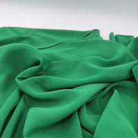 100% Silk Crepe - Jungle Green, 60gsm By the Yard