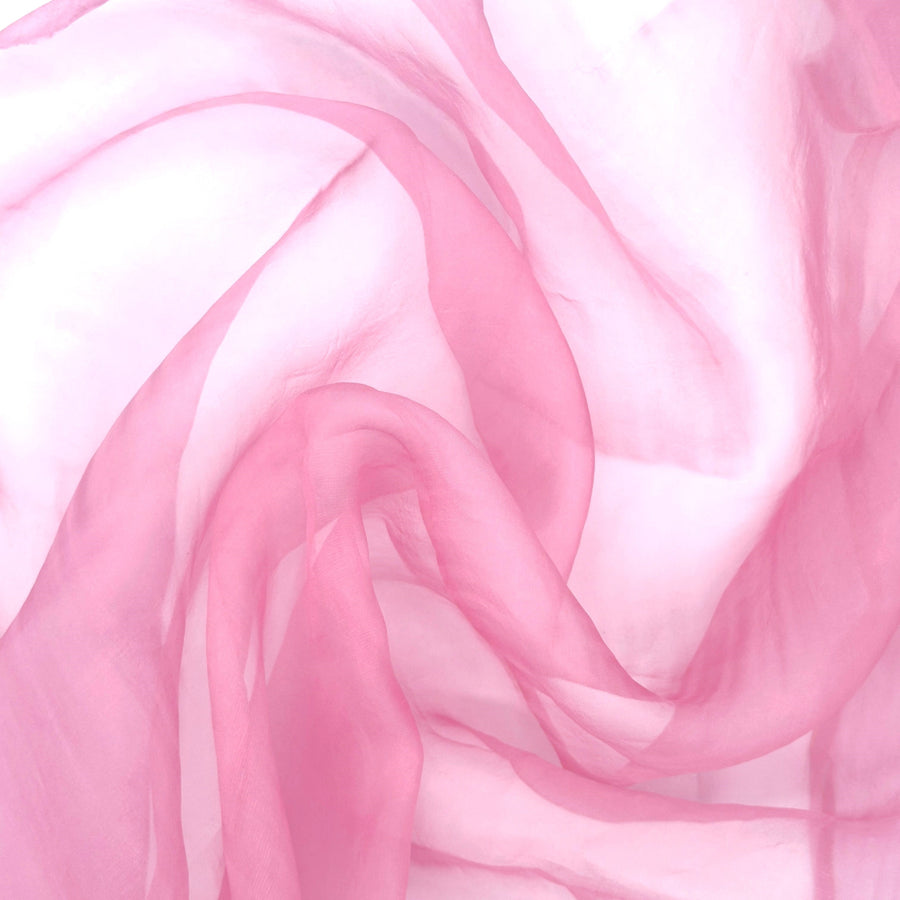 Pink Organza - 100% Silk, Sheer & Lightweight By the Yard - Image 1