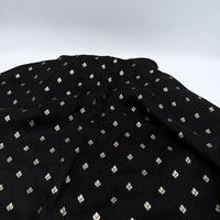 Black Woven Floral Dola Jacquard Fabric - Image 3